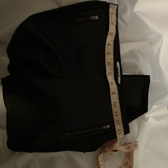 DKNY skinny black pants front print zippers - Picture 9 of 10